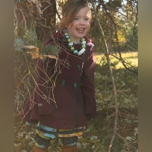 Matilda Jane Paint by Numbers Wool Hooded Coat EUC Size 4